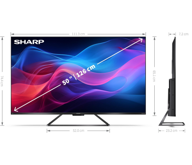 Sharp 50GR8465E 50" QLED 4K 144Hz Google TV Dolby Vision Atmos - 1280776 - zdjęcie 8